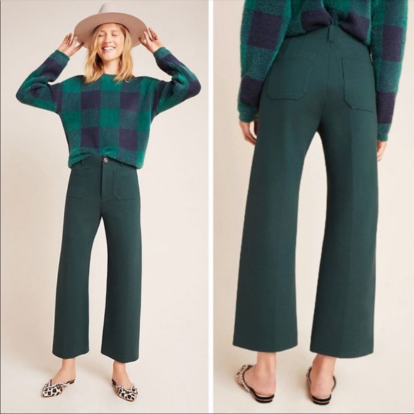 Anthropologie Pants - Anthropologie Courtney Cropped Wide Leg Trousers